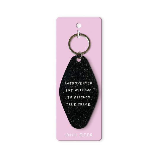 Willing To Discuss True Crime Keyring (13406)