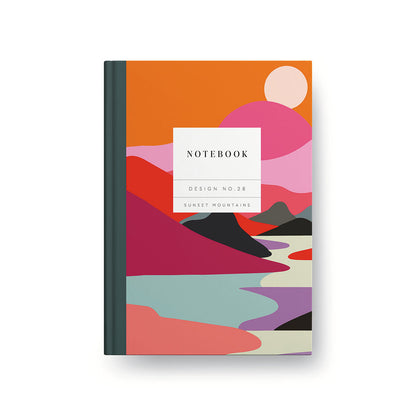 Design No.28 Sunset Mountains Hardback Notebook (10600)