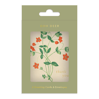 Among The Flowers Mini Greeting Card (Pack of 6) (14230)