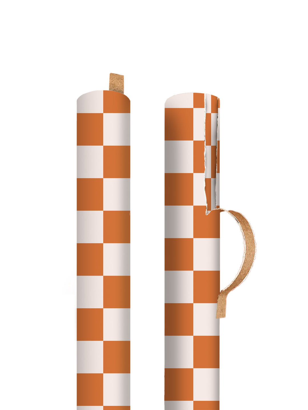 Orange and Cream Checker Board Single Roll Wrap (14198)