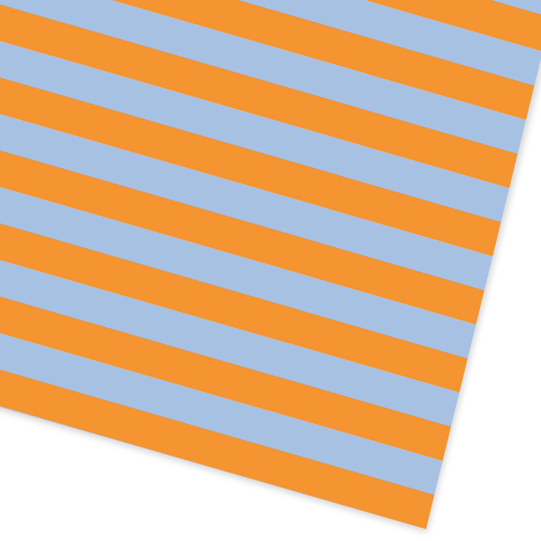 Blue and Orange Stripe Single Roll Wrap (14199)