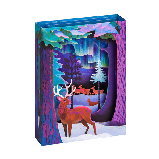 Northern Lights Greeting Card - Layers (3D)(13678)