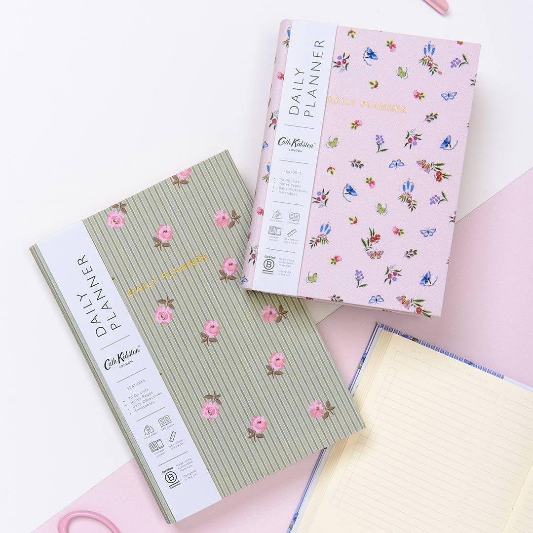 Roses and Stripes Fabric Daily Planner (A5) (14111)