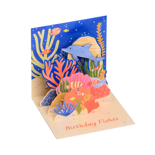 Birthday Fishes Pop Up Greeting Card (13005)