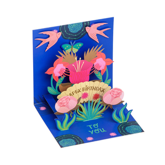 Birthday Fan Pop Up Greeting Card (12972)