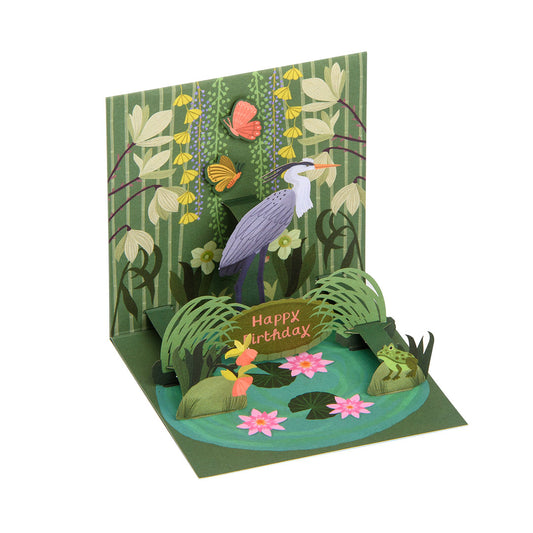 Heron Pop Up Greeting Card (12970)