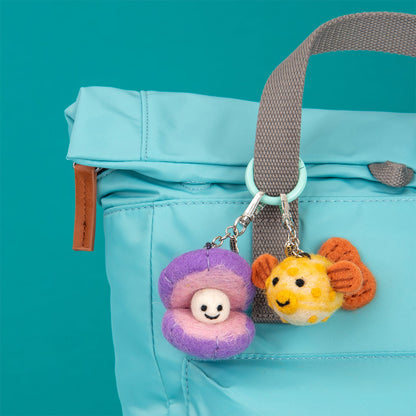 Clemmie The Clam Felt Keychain (13956)