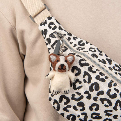Fred The Frenchie Felt Keychain (13962)
