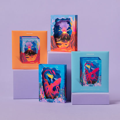 Volcano Greeting 3D Card (13684)