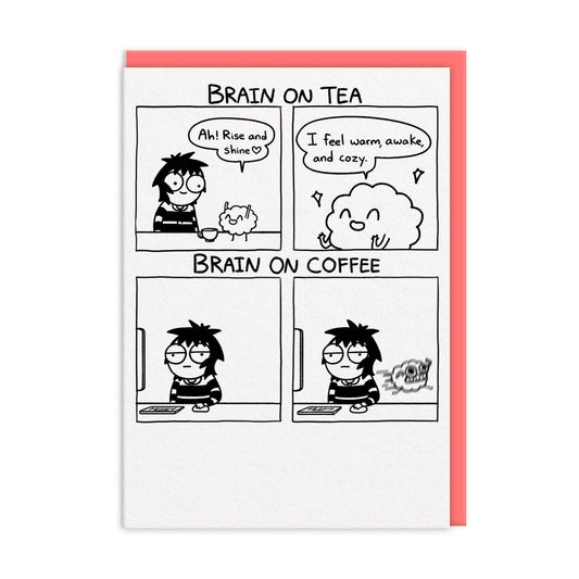 Brain on Tea Greeting Card (11695)