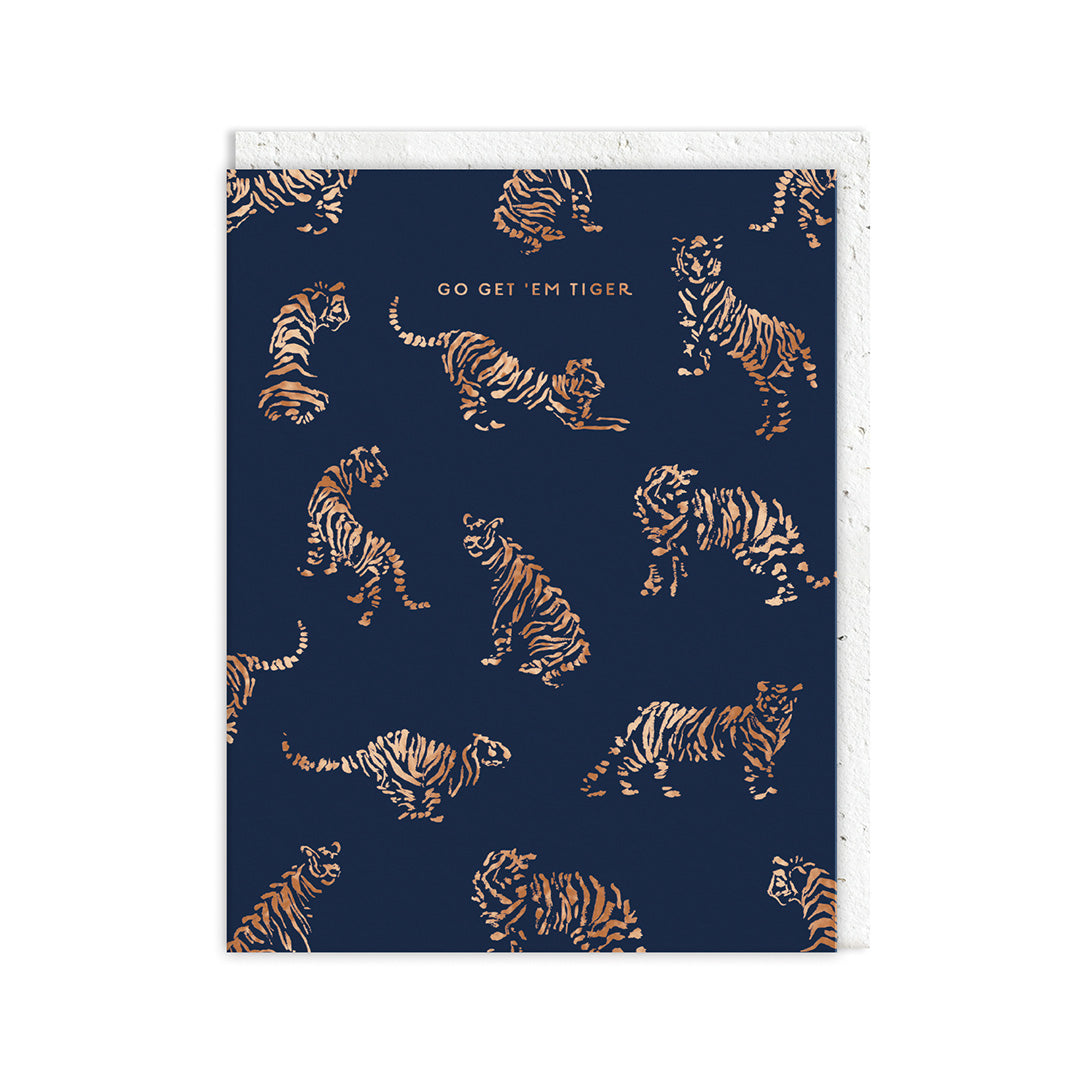 Go Get 'em Tiger Greeting Card (12879)