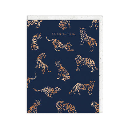 Go Get 'em Tiger Greeting Card (12879)