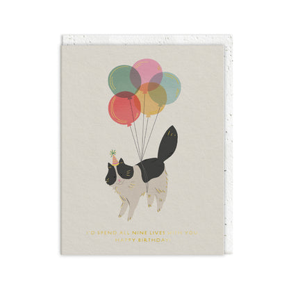 Nine Lives Greeting Card (12884)