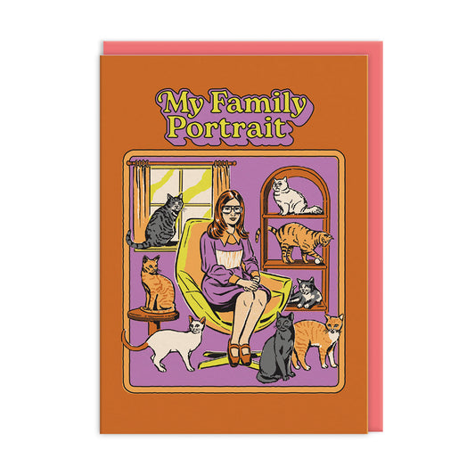 Family Portrait Cats Greeting Card (7351)