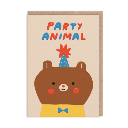 Party Hat Bear Invitation Card Set (10705)