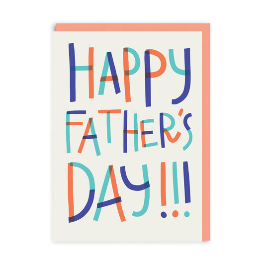 Happy Father's Day Text Greeting Card