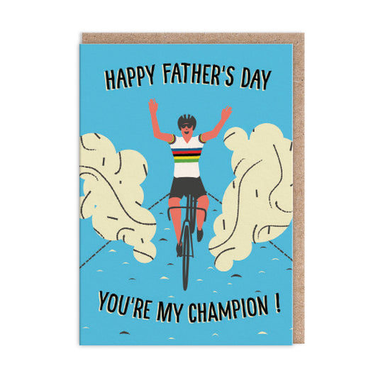 Father's Day Champion Cyclist Greeting Card (10855)