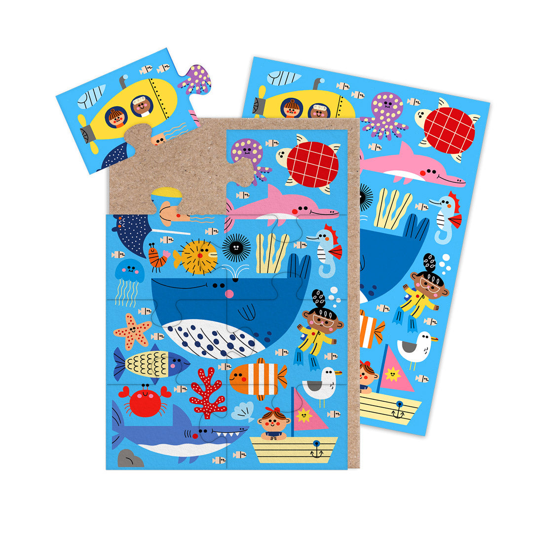 Sea Life Jigsaw Greeting Card (13804)
