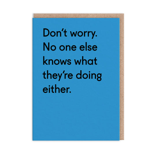 No One Else Knows What They're Doing Greeting Card (3056)
