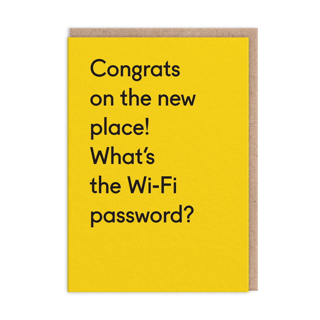 What's The Wifi Password Greeting Card (12393)