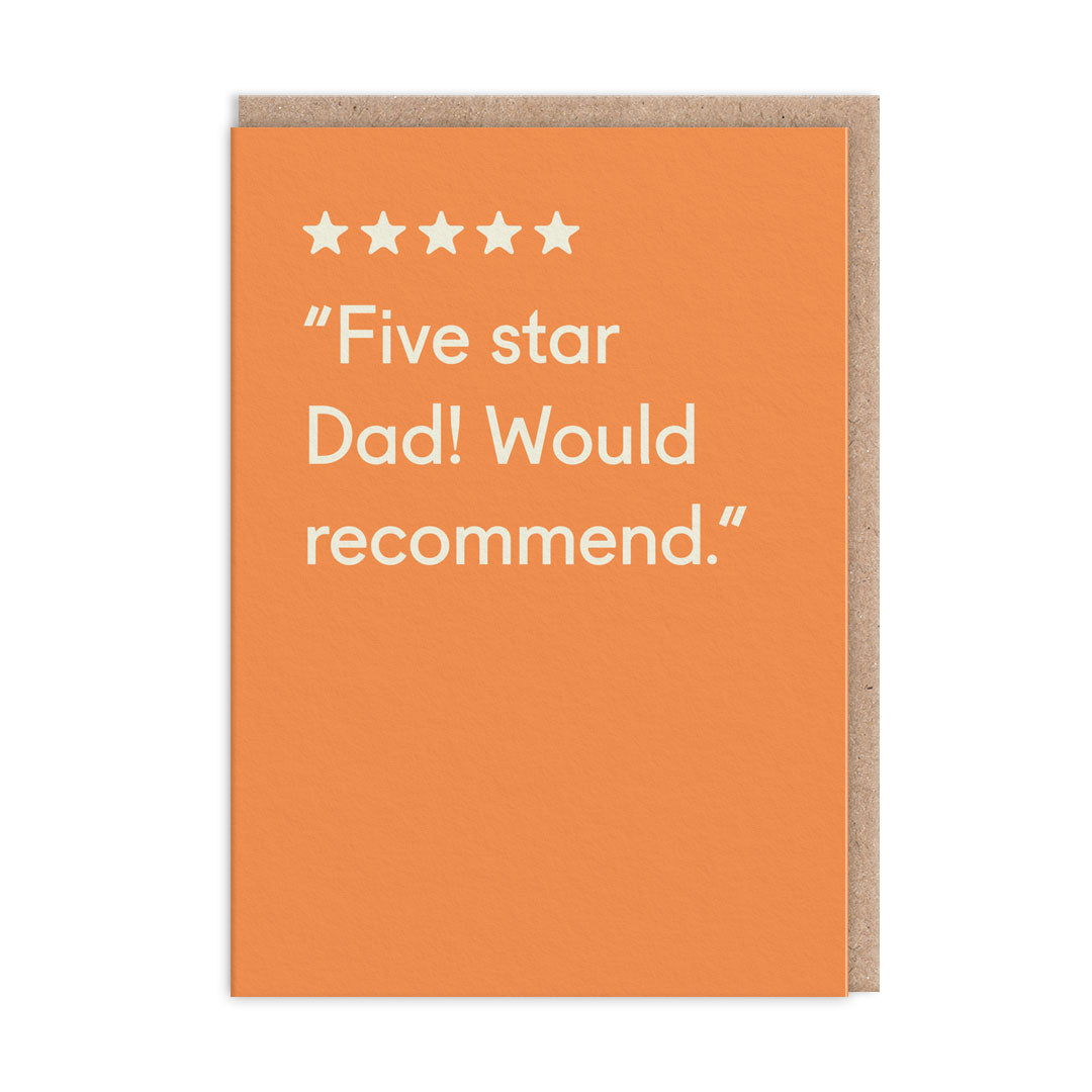 Five Star Dad Greeting Card (12566)