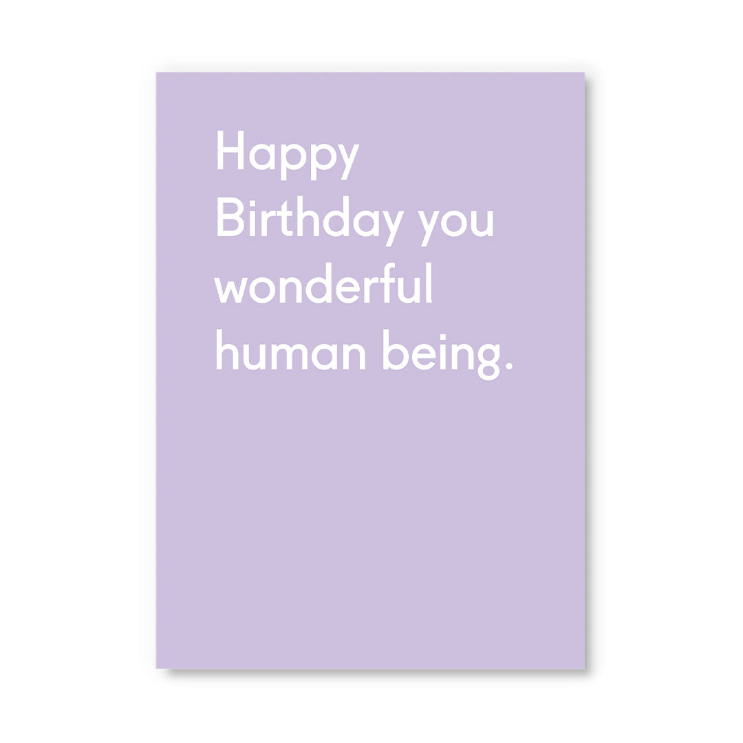 Wonderful Human Being Postcard (12315)