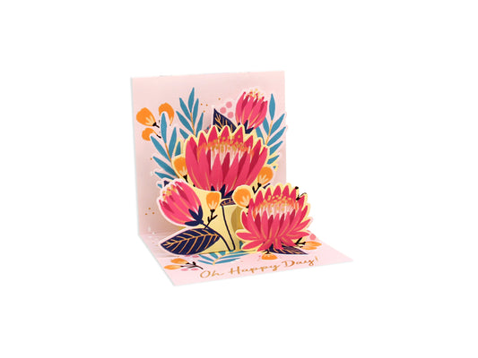 Protea Layered Greeting Card (10652)