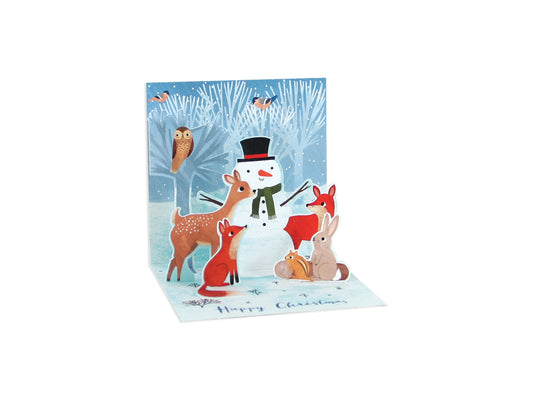 Woodland Snowman Layered Christmas Card (10658)