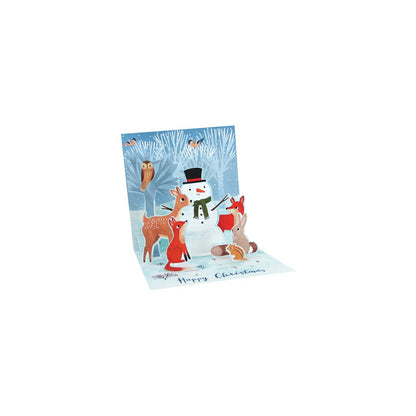 Woodland Snowman Layered Christmas Card (10658)