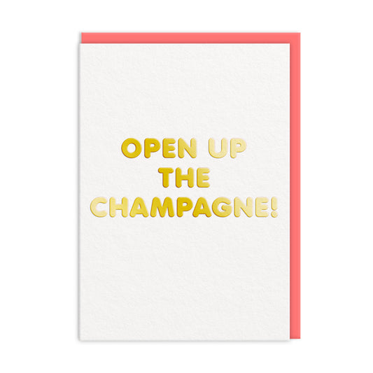 Open The Champagne Greeting Card (12438)