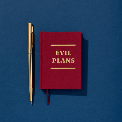 Evil Plans Fabric Hardback Notebook (A7) (13277)