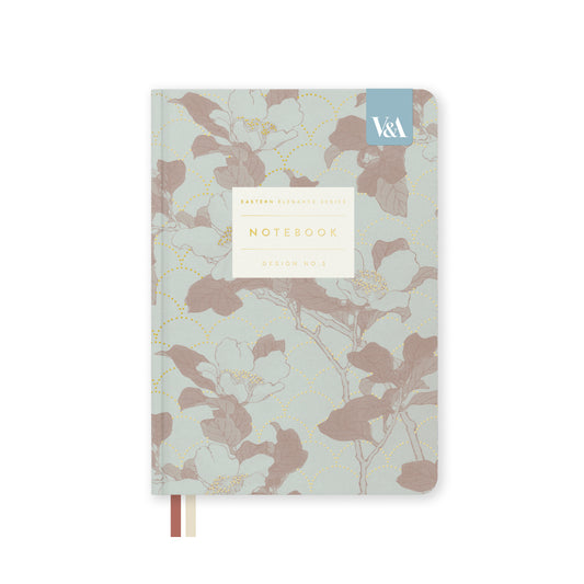 Eastern Elegance Tree Peony Fabric Hardback Notebook (B6) (13608)
