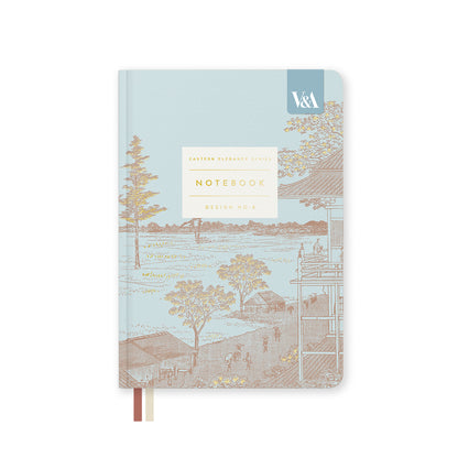 Eastern Elegance Terrace Landscape Fabric Hardback Notebook (B6) (13614)