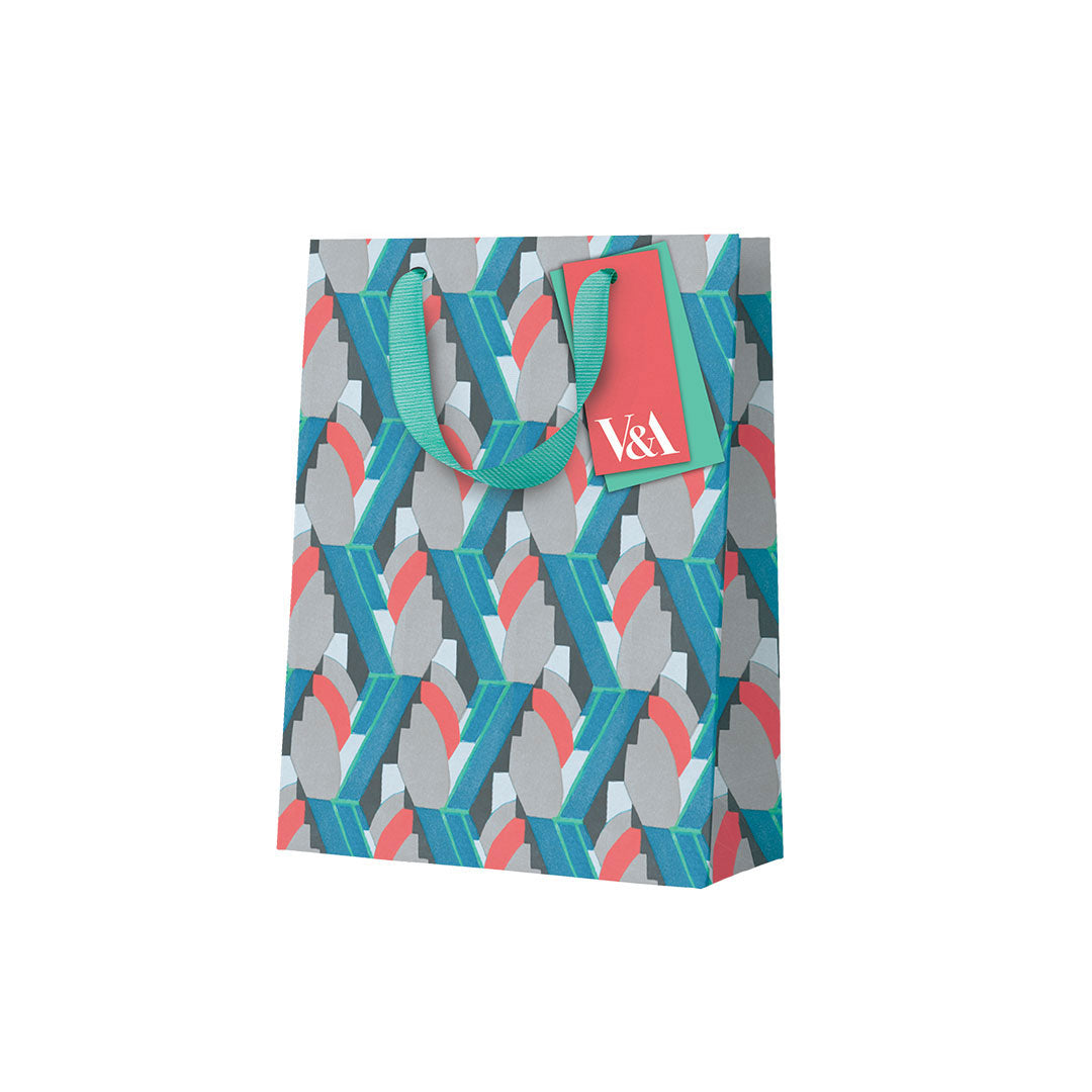 Playful Geometrics Deco Mint Medium Gift Bag (12564)