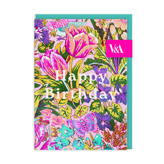 Neon Floral Mawson Tulip Greeting Card (12589)