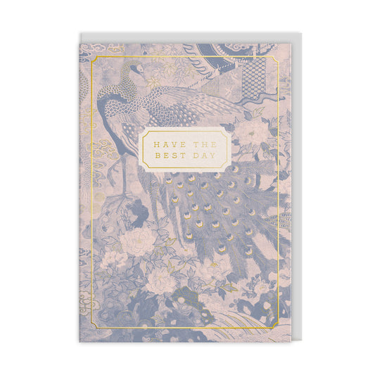 Eastern Elegance Peacock Greeting Card (13616)