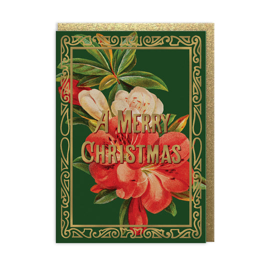 A Merry Christmas Flower Greeting Card (13797)