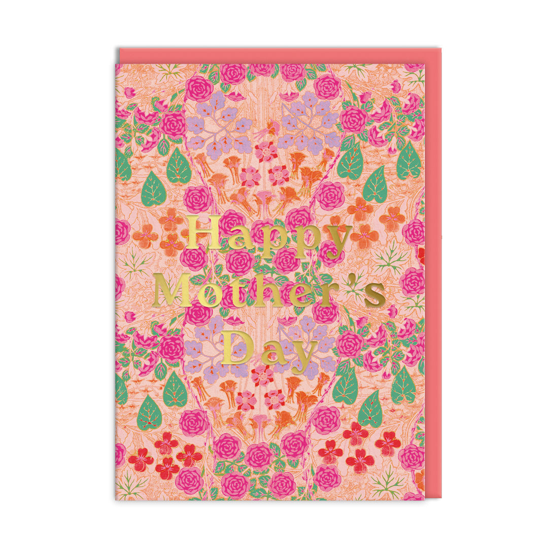 Mother's Day Neon Floral Rose Greeting Card (14578)