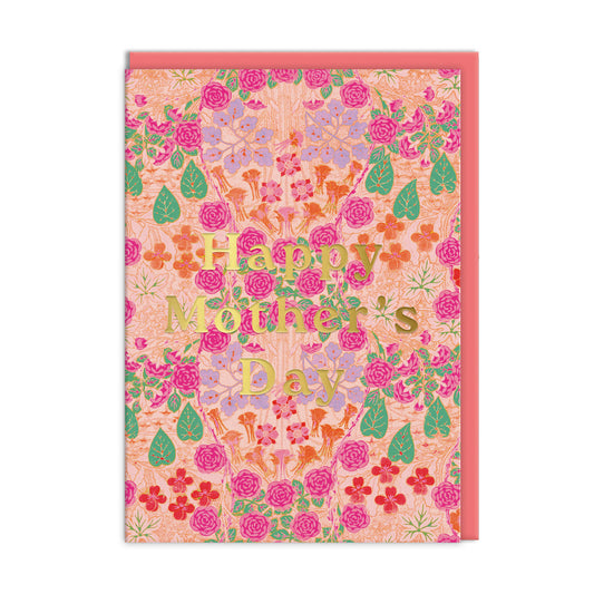 Mother's Day Neon Floral Rose Greeting Card (14578)