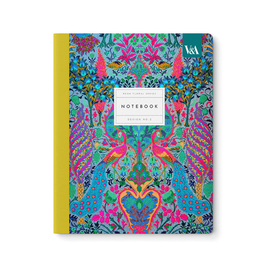 Neon Floral Peacock Premium Exercise Book (10x8) (12554)