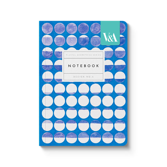 Playful Geometrics Blue Eclipse Premium Perfect Bound Notebook (A6) (12542)