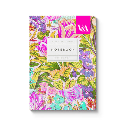 Neon Floral Mawson Tulip Premium Paperback Notebook (A6) (12549)