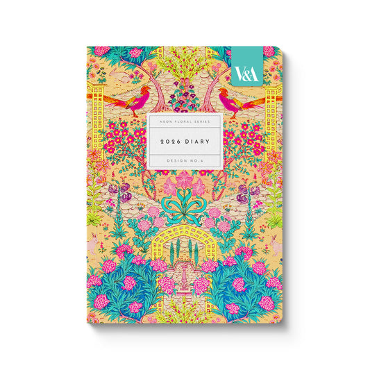 Neon Floral Ornate Garden Premium Perfect Bound Diary (A5) (12660)