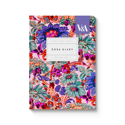 Neon Floral Coral Jungle Premium Paperback Diary (A6) (12663)
