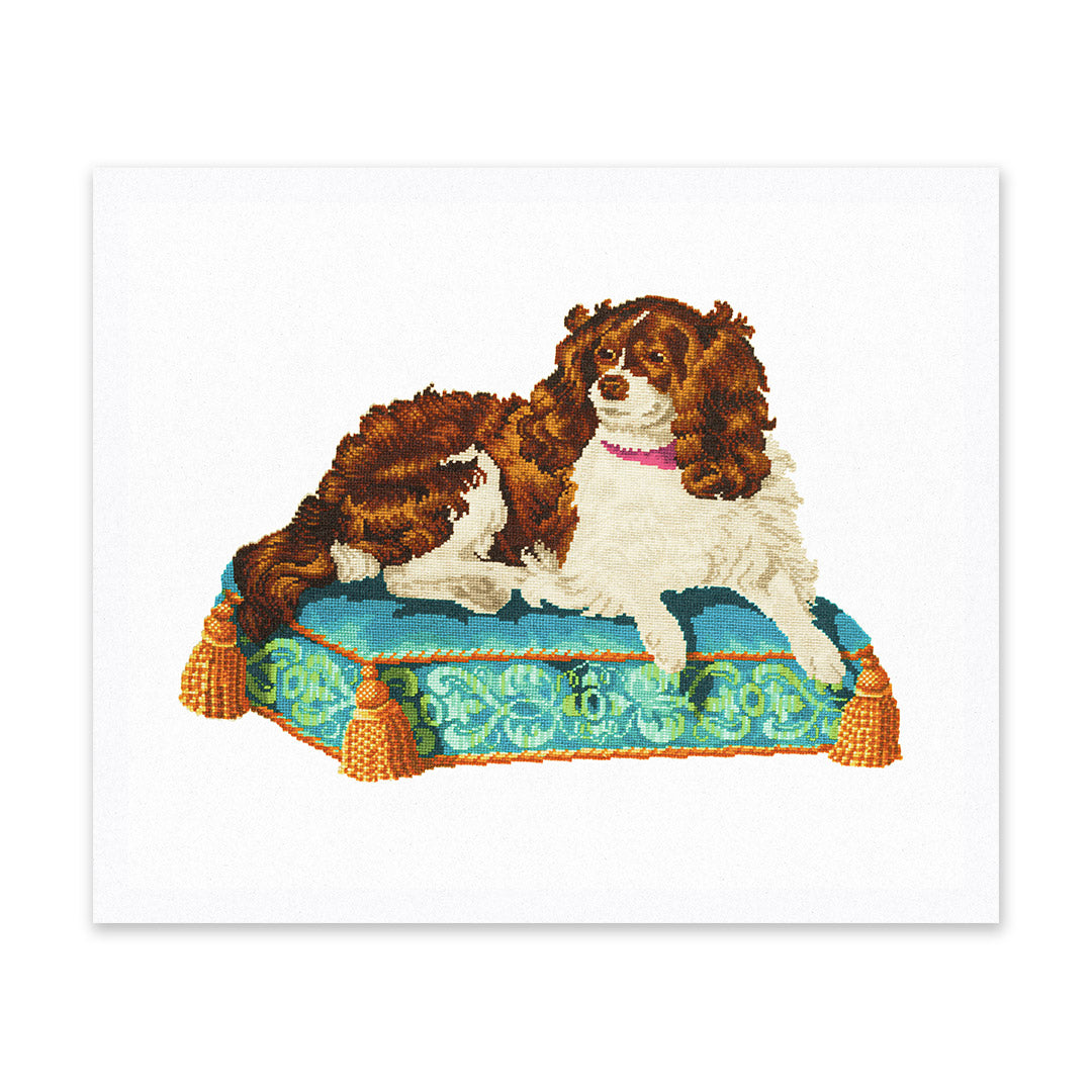 Embroidered Dog | Riso Print (10x12) | (13288)