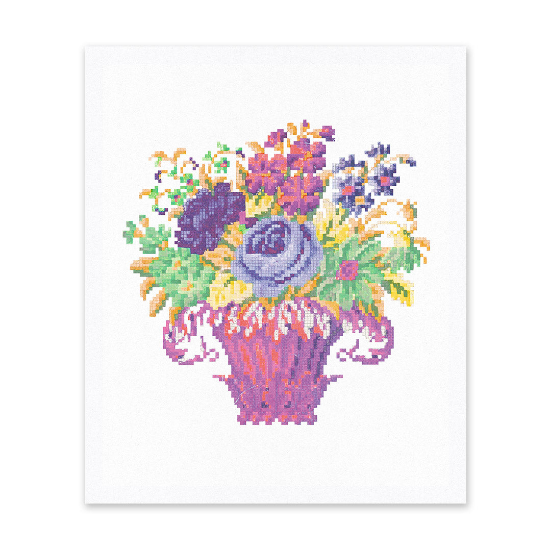 Embroidered Vase | Riso Print (10x12) | (13290)