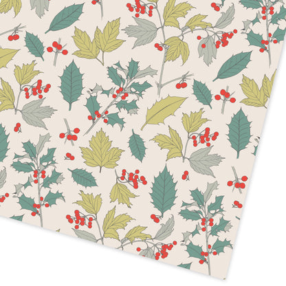 Holly & Berries Single Roll Wrap (13384)