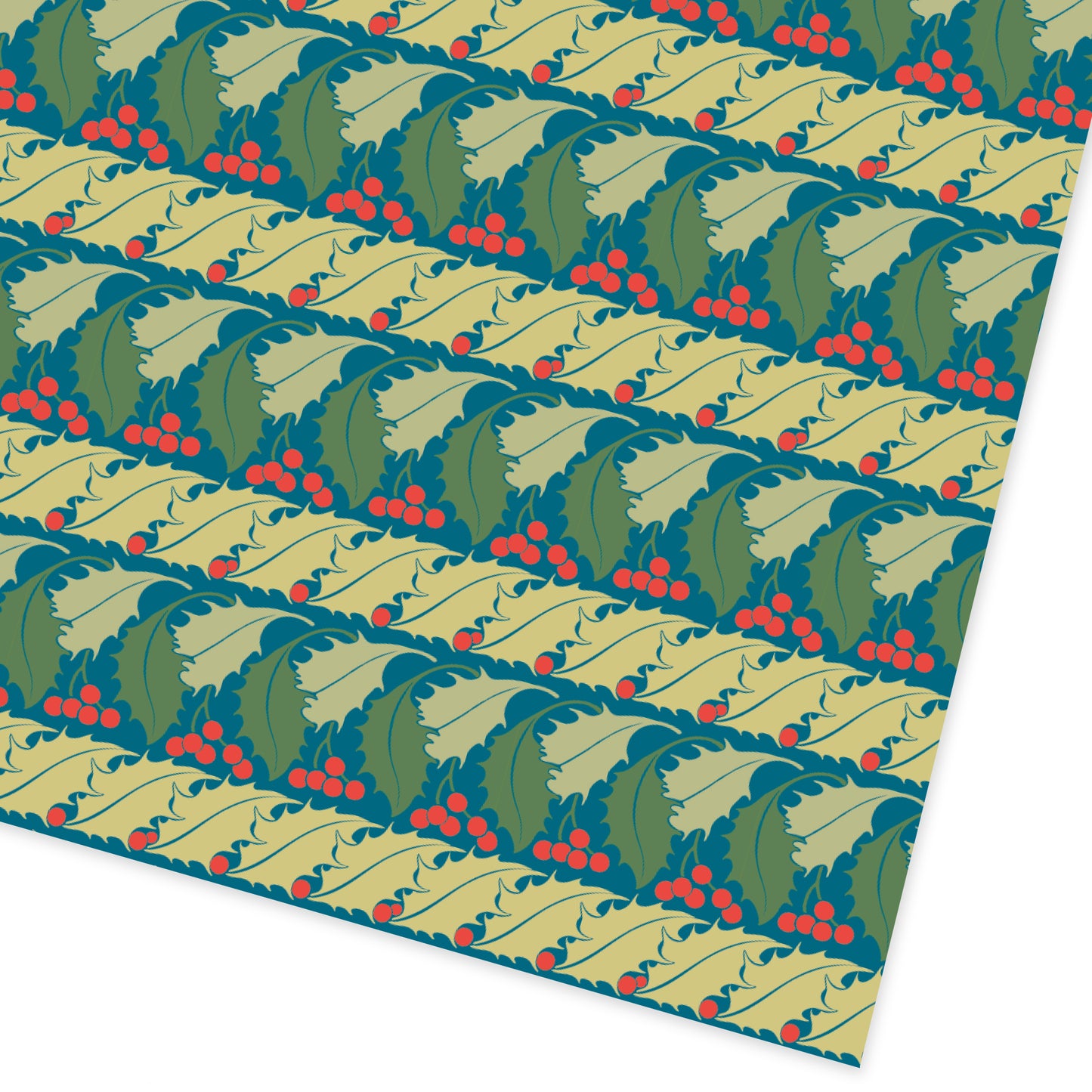 Holly Stripes Single Roll Wrap (13385)