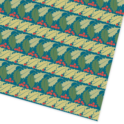 Holly Stripes Single Roll Wrap (13385)