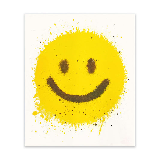 Spray Paint Smiley Riso Print (10x12) (10959)